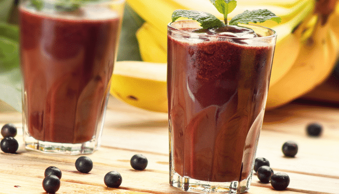 Suco de Açaí com Banana