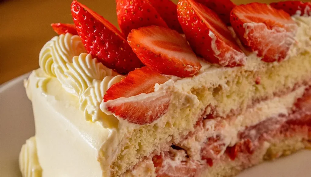 Bolo de Leite Ninho com Morango - Blog Receitas e Dicas